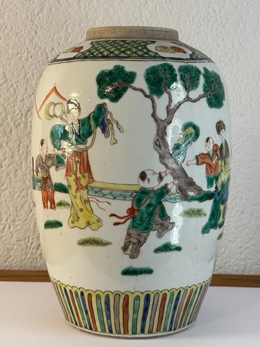 China qing famille verte vase - famille,