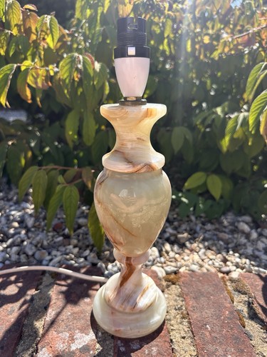 Vintage onyx stein tischlampe - stein,