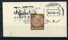125376) DR viol. L2 Danzig 1 (Gross-Walddorf) 1939 auf Briefstück