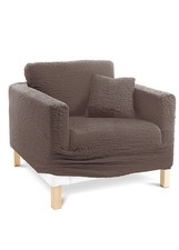 Husse mit Crincle Design Gr. 2 (2-Sitzer-Sofa 120-160/70-100 cm) Braun Neu