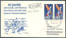 Luftpost Berlin - Weimar 1969.   - 789