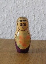 Babuschka, Matroschka, Matrioschka, einzelne Holz-Puppe für Puppenhaus! 6,5 cm!