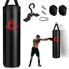 Punching Bag Boxsack Set 28,5kg mit 12 oz Boxhandschuhen & Handschlaufen