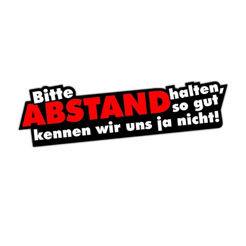 Sticker bitte abstand halten - bitte,