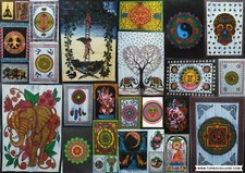 Indischer Mandala Pinsel Druck