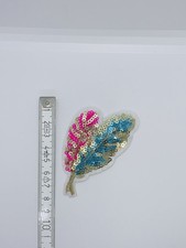 Pailletten Aufnäher – Feder