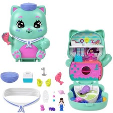 Polly Pocket Matrosenkatze Schatulle - Spiel-Set mit Mini-Puppe Mattel JCR37