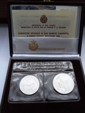 San Marino 1986, Set Fussball WM in Mexiko 500 u 1000 L Silber, Stempelglanz,