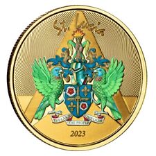 1 oz St. Lucia Goldmünze EC8 - Coat of Arms 2023