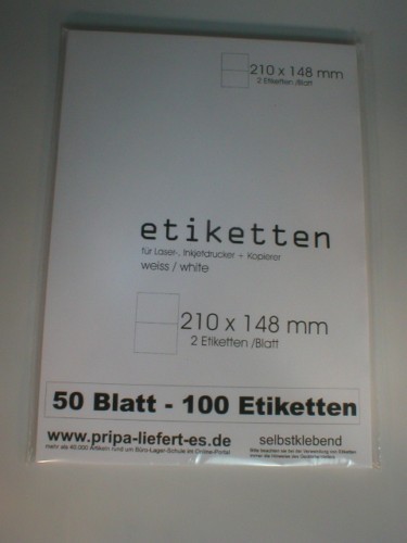 100 etiketten 210x148 - 100, mm