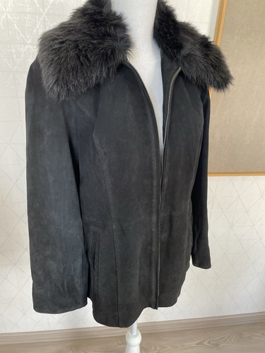 Lederjacke schwarz nubuk - nubuk, 42