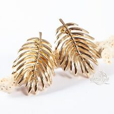 Ohrringe 18 Karat Vergoldet Palmwedel Palme 40mm GlitzerInsel 00669