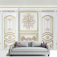 Weißes 3D Wandpanel TV