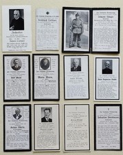 LOT Konvolut Todesanzeigen