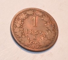 1859 A Austrian 1 Kreuzer