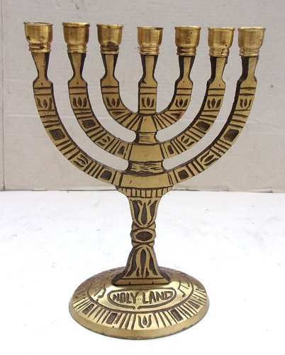 Messing menora jerusalem - messing, holy