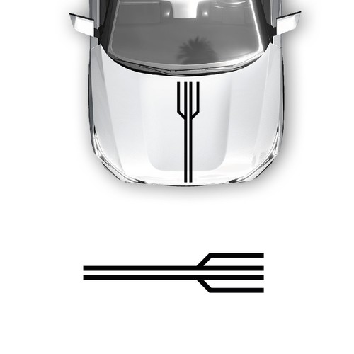 Aufkleber motorhaube techline - motorhaube,