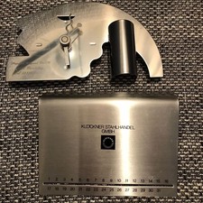 Schreibtischuhr + Kalender Edelstahl