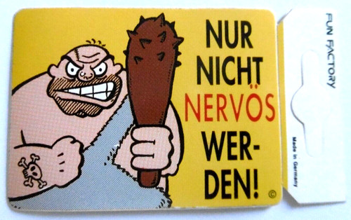 Aufkleber nur nicht nervös - nicht,