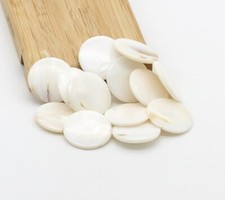 Perlmutt Perlen 30mm Natur Scheibe Linse rund flach Button Muschelperlen Auswahl