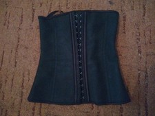 Core Latex Korsett Mieder Korsage schwarz XXS 50 cm Taille ganz geschlossen