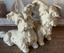 Fasold & Stauch Porzellanfigur Terrierpaar Modell 718 Bock-Wallendorf um 1915 14