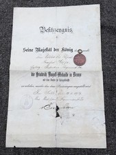 Friedrich August Medaille Bronze Sachsen Urkunde Infanterie Orden Abzeichen WW1