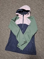 McKINLEY Aquamax-Jacke Damen, Größe 40, Farbe grau-grün-rose