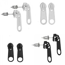 Ohrstecker Ohrringe Reißverschluss Zipper weiß schwarz