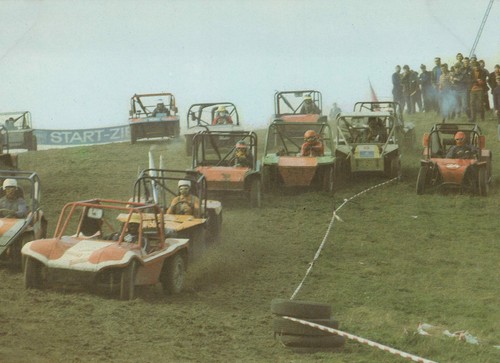Ddr ansichtskarte buggy rennen - ddr, buggy-rennen