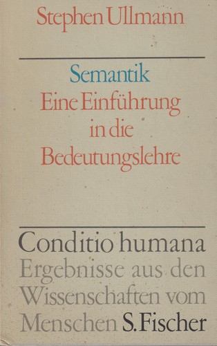 Buch semantik ullmann - semantik,,