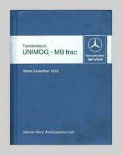 Tabellenbuch UNIMOG MB-trac Werkstattunterlagen Original 1979