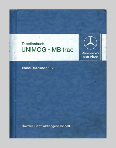 Tabellenbuch unimog trac - unimog, mb-trac