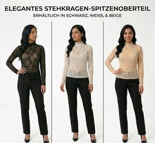 Damen Bluse Spitzenoberteil