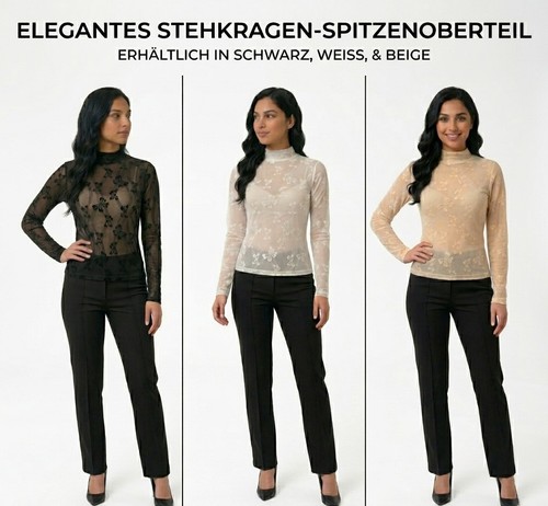 Damen bluse spitzenoberteil - damen,