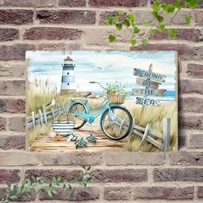 Blechschild Leuchtturm Meer