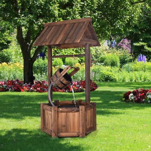 Holzbrunnen dekobrunnen - holzbrunnen,