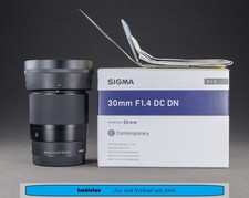 Sigma DC AF 30mm F 1.4 DN Sony E-Mount Objektiv Sehr Gut 1,4 OVP