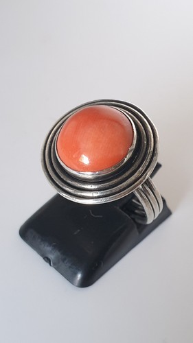 Ring silber 800 koralle - 800,