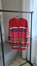 Damenjacke, Strickjacke, Bunt, Aztekisches Gestreiftes Muster, Gr. 38/40.