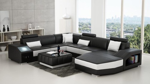 Eckgarnitur leder sofa - eckgarnitur,