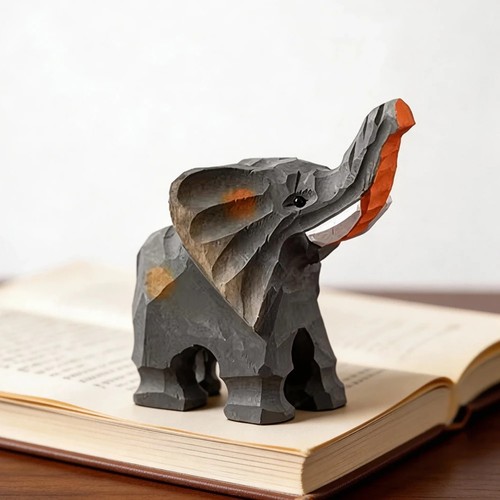 Holzelefant skulptur - holzelefant,