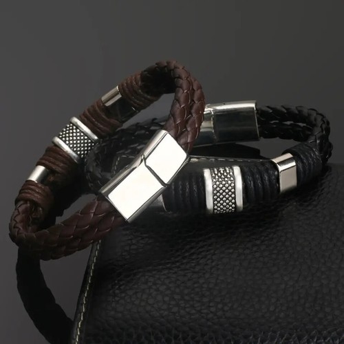 Herren lederarmband schwarz - lederarmband,