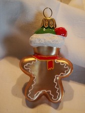 Christbaumschmuck " Lebkuchenmann " aus Oberfränkischen Glas (Neu)