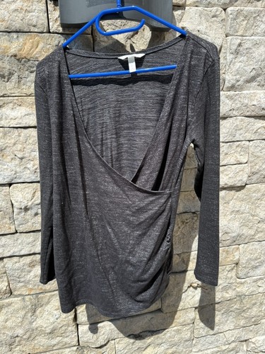 Wickelshirt grau meliert - wickelshirt, |