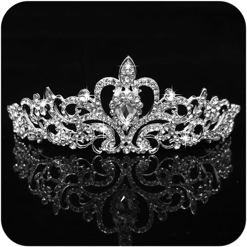 Tiara kristallkrone mit - tiara,
