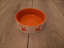 Futternapf, Wassernapf für Katzen, Hunde, Kleintiere, ○11cm, Orange Weiß