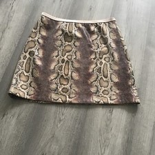 Kunstleder Rock braun Schlange N3 Marc Cain  beige Python Reptil 36-38, TOP