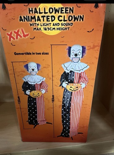 Halloween animierter xxl clown - halloween,