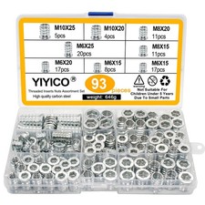 Gewindeeinsatz Holz, Einschraubmutter, M6, 93 Stück, Zinklegierung, Einfache ...